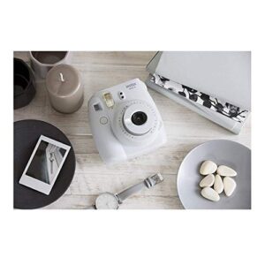 Fujifilm Instax Mini 9 Camera, Smoky White - with Fujifilm instax mini Instant Daylight Film Twin Pack, 20 Exposures