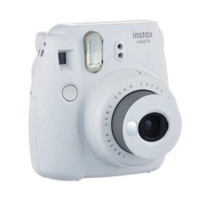 Fujifilm Instax Mini 9 Camera, Smoky White - with Fujifilm instax mini Instant Daylight Film Twin Pack, 20 Exposures