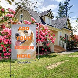 2023 Custom Garden Flag Personalized Side Flags Add Your Image Logo Home Spring Summer Decor Yard Flag Banners For Indoor Outdoor Size 12 X 18 Inch