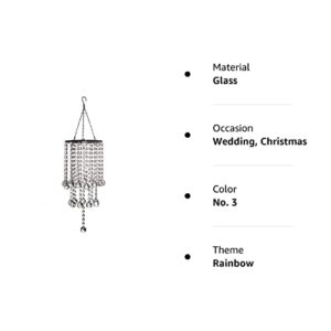 longsheng Chandelier Wind Chimes Shape Clear Crystal Prisms Balls Beads Hanging Suncatcher Pendant Garden Outdoor Home Decor Gifts