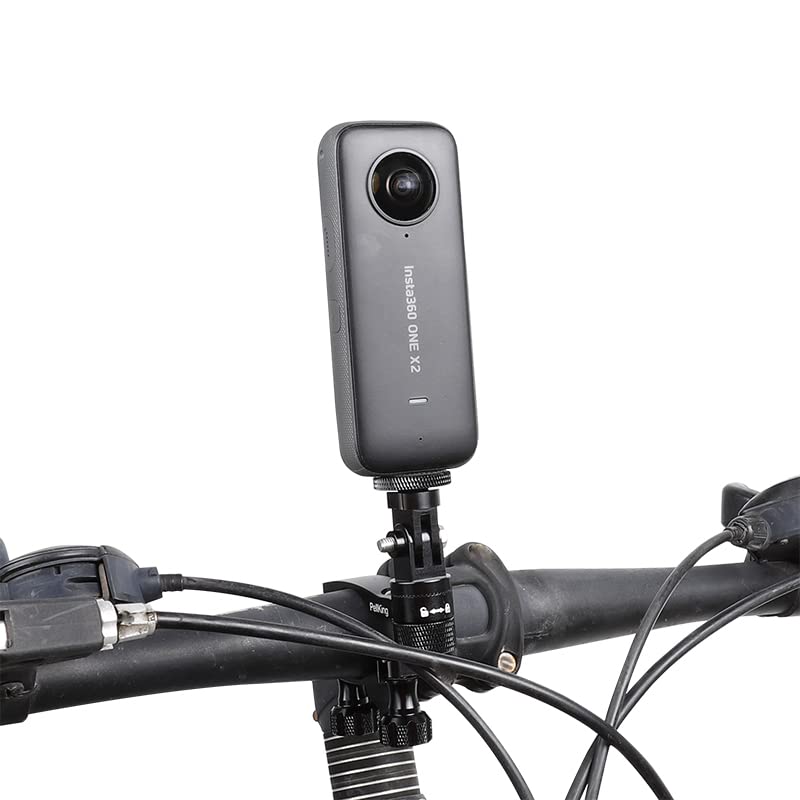 PellKing Bike Handlebars Mount for Insta360 one X3/X2/X,All Metal Made Bicycle Mount with 360 Rotation Function,Fast Installing Camera Holder Compatible with Insta360 One X/X2