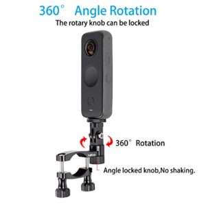 PellKing Bike Handlebars Mount for Insta360 one X3/X2/X,All Metal Made Bicycle Mount with 360 Rotation Function,Fast Installing Camera Holder Compatible with Insta360 One X/X2