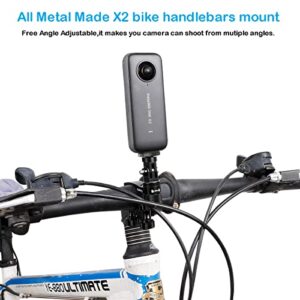 PellKing Bike Handlebars Mount for Insta360 one X3/X2/X,All Metal Made Bicycle Mount with 360 Rotation Function,Fast Installing Camera Holder Compatible with Insta360 One X/X2