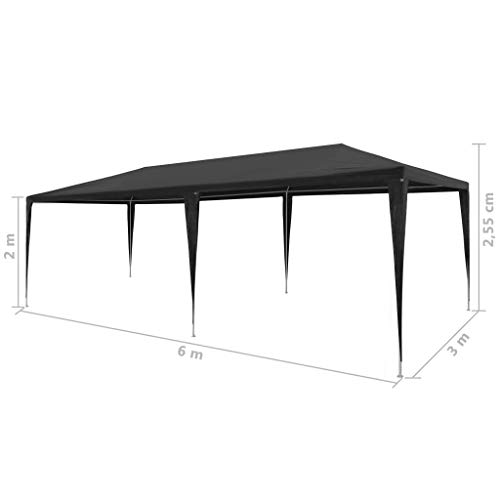 Festnight 10' x 20' Garden Outdoor Gazebo Canopy Pop Up Sun Steel Frame Shade Heavy Duty Patio Party Wedding Tent BBQ Camping Shelter Waterproof Pavilion Cater Events Black