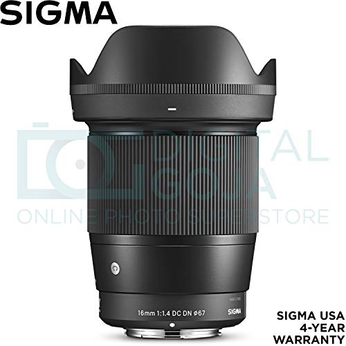 Sigma 16mm f/1.4 DC DN Contemporary Lens for Canon EF-M with Altura Photo Essential Accessory and Travel Bundle