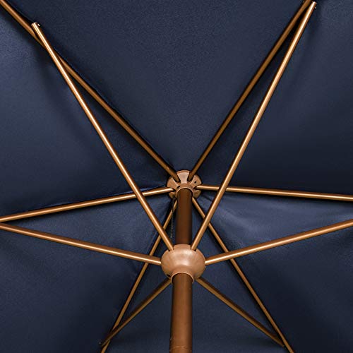 Ogrmar 9 FT Patio Umbrella Outdoor Table Umbrella with Push Button Tilt and Crankfor Terrace, Backyard, Garden, Courtyard, Swimming Pool, Lawn (Navy Blue)