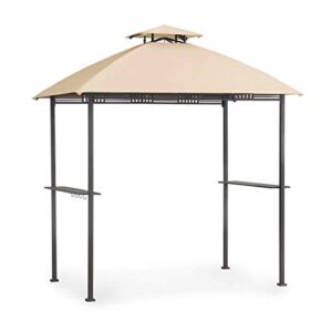 garden winds replacement canopy top cover for westbrook grill gazebo – riplock 350 – beige