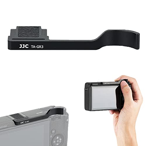 JJC Metal Thumbs Up Grip for Ricoh GR III GR IIIx GRIII GRIIIx GR3 GR3x with Hot Shoe Cover Protector Made of Aluminum Alloy Not Interfere with Controls of Camera