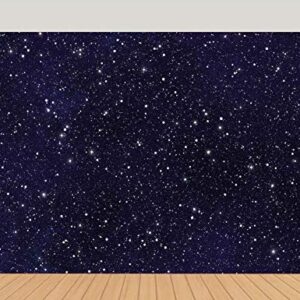 Night Sky Star Backdrops Universe Space Theme Starry Photography Backdrop Galaxy Stars Children Boy 1st Birthday Party Photo Background Newborn Baby Shower Banner Photo Studio Booth 7x5ft Vinyl