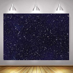 Night Sky Star Backdrops Universe Space Theme Starry Photography Backdrop Galaxy Stars Children Boy 1st Birthday Party Photo Background Newborn Baby Shower Banner Photo Studio Booth 7x5ft Vinyl