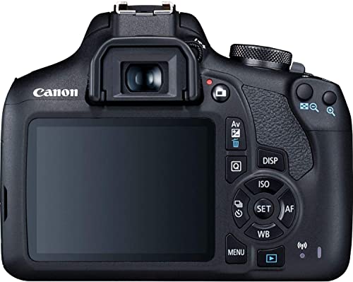 Black Canon EOS 2000D Rebel T7 DSLR Camera with EF S 18 55mm DC III and 75 300mm III Lenses canon2000D32gb canon2000D32gb (Renewed)