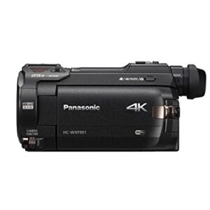 Panasonic 4K Cinema-Like Video Camera Camcorder HC-WXF991K, 20X Leica DICOMAR Lens, 1/2.3" BSI Sensor, 5-Axis Hybrid O.I.S, HDR Mode, EVF, WiFi, Multi Scene Video Recording (Black)