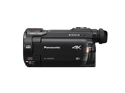 Panasonic 4K Cinema-Like Video Camera Camcorder HC-WXF991K, 20X Leica DICOMAR Lens, 1/2.3" BSI Sensor, 5-Axis Hybrid O.I.S, HDR Mode, EVF, WiFi, Multi Scene Video Recording (Black)
