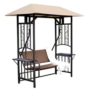 garden winds replacement canopy top cover for the coral coast bellora gazebo swing – standard 350