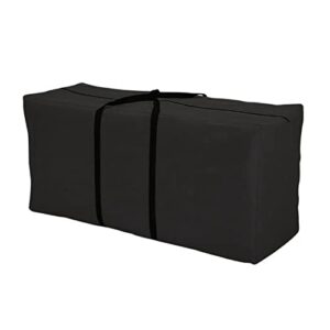 pateric outdoor cushion storage bag 48 inch large waterproof patio pillow storage cover for garden furniture cushions protection water resistant, black