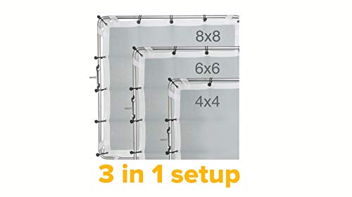 Glide Gear BFS 100 Photography Video Butterfly Frame 3 in 1 Collapsible Light Silk Scrim Lighting Diffuser 4x4 / 6x6 / 8x8