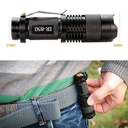 Maketheone IR Torch 3 Watt 850NM Infrared Light Night Vision Flashlight Torch - Infrared Light is Invisible to Human Eyes - to be Used with Night Vision Device ( NOT Include Battery)