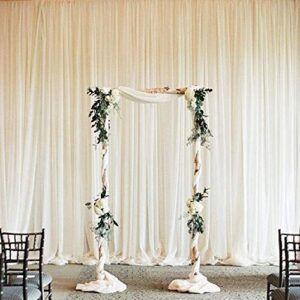 queendream ivory chiffon backdrop wedding decoration party stage decorative backdrop background curtain 10ftx8ft photo studio backdrop