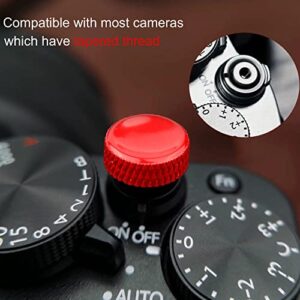 Yullmu Camera Shutter Button (2 Pack/Red&Black) 12mm Pure Copper Soft Shutter Release Button for Fuji Fujifilm XT30 X100V X100F X100T X100S X100 X-T4 X-T3 XT2 XT1 X30 X20 X10 X-T20