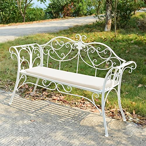 Hruile Waterproof Bench Cushion Chair Pad Seat Pad for Indoor Outdoor, Outdoor Seat Cushion Mat Settee Cushion for Garden Long Bench Patio Furniture Swing Chair,43x18x3in,Beige