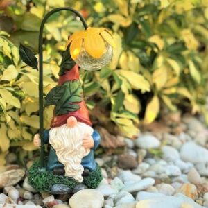 Solar Gnomes Decor For Outside | Solar Powered Funny Garden Gnomes For Yard Patio Lawn | Male Garden Gnomes Outdoor Funny | Solar Garden Gnome Statues| Figurines Of Gnomes Decorations For Yard Funny