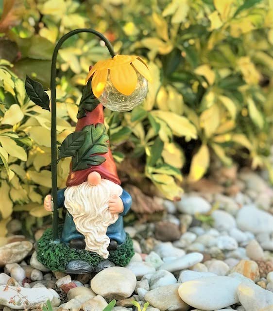 Solar Gnomes Decor For Outside | Solar Powered Funny Garden Gnomes For Yard Patio Lawn | Male Garden Gnomes Outdoor Funny | Solar Garden Gnome Statues| Figurines Of Gnomes Decorations For Yard Funny