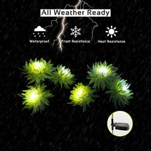 Solar Flower Decorative Garden Light, 2 Pack Solar Chrysanthemum Outdoor Flower Light, Changing Color Lawn Ornaments Pathway Light, Yard Art Landscape Light for Backyard, Patio, Balcony. (White)