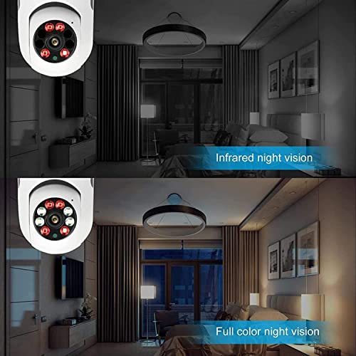 ARMIDO Wireless WiFi PTZ 1080p Light Socket Bulb Security Camera Floodlight Night Vision Motion Detection Two-Way Audio 2.4Ghz and 5Ghz Support