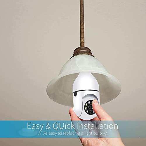 ARMIDO Wireless WiFi PTZ 1080p Light Socket Bulb Security Camera Floodlight Night Vision Motion Detection Two-Way Audio 2.4Ghz and 5Ghz Support