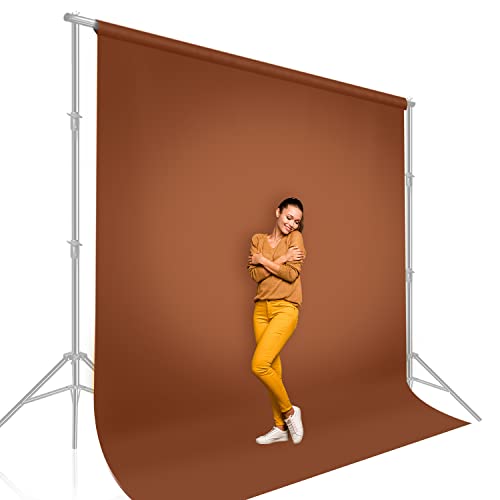 Julius Studio 10 ft. X 12 ft. Long Life Time Reusable Brown Chromakey Photo Video Photography Studio Fabric Backdrop, Background Screen, Pure Brown Muslin, Photography Studio, JSAG400