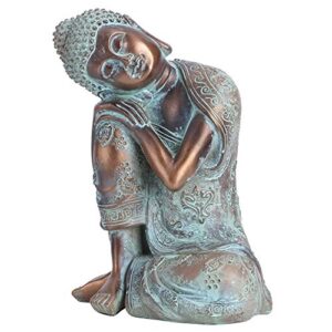 buddha statue, resin southeast asian style buddha decor, outdoor garden yard art decoration sitting figurine ornaments, vivid meditating buddha statue figurine sculpture