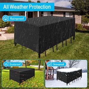 Kingling Patio Furniture Covers, Outdoor Furniture Cover Waterproof Rectangle Outdoor Table Cover Patio Covers for Outdoor Sectional Cover (137'' X76'' X28'')