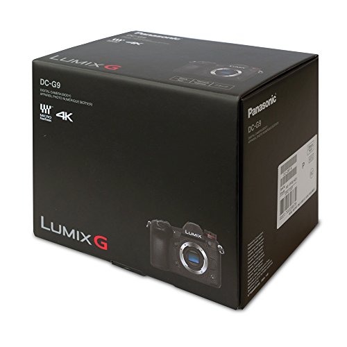 Panasonic LUMIX G9 4K Digital Camera, 20.3 Megapixel Mirrorless Camera Plus 80 Megapixel High-Resolution Mode, 5-Axis Dual I.S. 2.0, 3-Inch LCD, DC-G9 (Black)