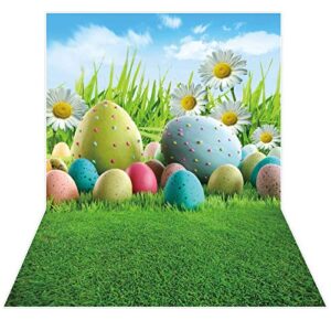 allenjoy 5x7ft spring easter backdrop sunny day meadow flowers colorful eggs photography background for kids children newborn baby shower birthday party decor banner portrait photo studio booth props