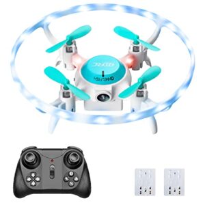 4drc 4dv5 mini drone for kids,remote control drone for beginners, led hobby rc quadcopter with blue&green light,360 flips, altitude hold,headless mode,easy to fly kids gifts toys for boys and girls