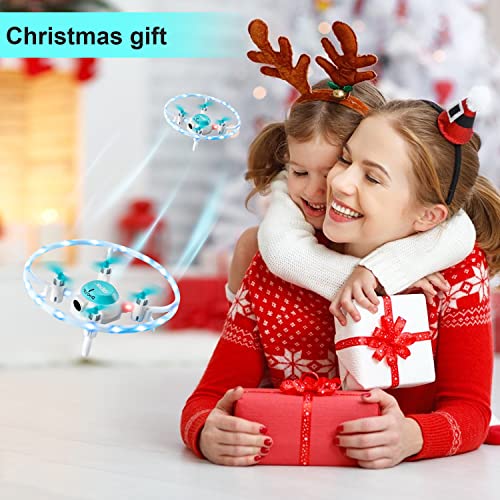 4DRC 4DV5 Mini Drone for Kids,Remote Control Drone for Beginners, LED Hobby RC Quadcopter with Blue&Green Light,360 Flips, Altitude Hold,Headless Mode,Easy to fly Kids Gifts Toys for Boys and Girls