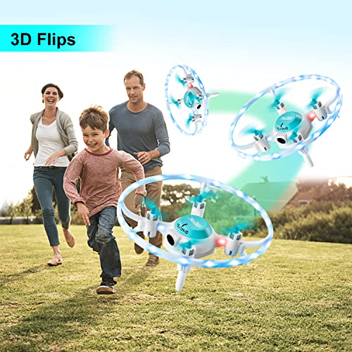 4DRC 4DV5 Mini Drone for Kids,Remote Control Drone for Beginners, LED Hobby RC Quadcopter with Blue&Green Light,360 Flips, Altitude Hold,Headless Mode,Easy to fly Kids Gifts Toys for Boys and Girls