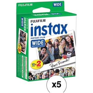 Fujifilm Instax Wide Instant Films for Fuji Instax Wide 210 200 100 300, Pack of 5