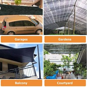 Militwo 70% or 50% Black Shade Cloth, Resistant Sun Shade Net Mesh Tarp,Shade Garden Reinforced Grommets Shade Trap with, for Plant Cover, Greenhouse, Patio, Tomatoes, Chicken Coop, Barn Kennel