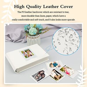 Photo Album with Writing Space for Fujifilm Instax Mini Camera, Polaroid Camera, 64 Pockets Instax Photo Album Polaroid Photo Albums Book for Fujifilm Instax Mini 11 9 8 40 Evo Instant Camera, White