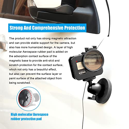 Magnetic Camera Stand Magnetic Foot Mini Ball Head Heavy Duty Metal Securely Attaches to Steel or Other Magnetic Surfaces