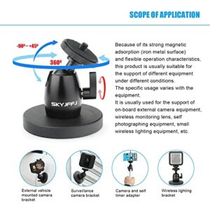 Magnetic Camera Stand Magnetic Foot Mini Ball Head Heavy Duty Metal Securely Attaches to Steel or Other Magnetic Surfaces