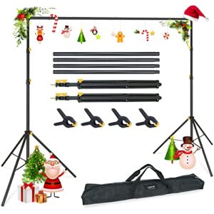 linco lincostore backdrop support stand kit 10×6.5ft adjustable photography studio photo background support system with carrying bag for green screen muslin, 4171