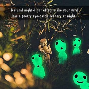 Fairy Garden Gnome Outdoor Miniature Luminous Garden Ghost Decor for Outside Glow in the Dark Patio Alien Figure Fairy Garden Accessories Kit 10Pcs