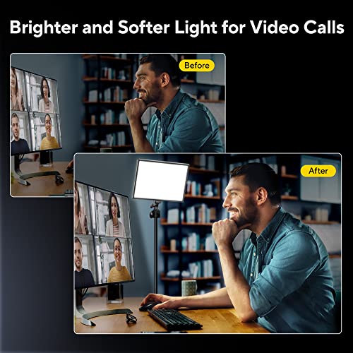 RALENO LED Video Soft Light Panel | Studio Photography, Live Streaming, Video Conferencing | Camera Light Built-in Dual Rechargeable Battery, Adjustable Brightness and Color Temperature, Ultra-Thin