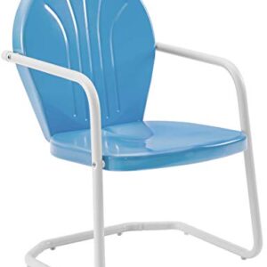 Crosley Furniture Griffith Metal Outdoor Chair - Sky Blue