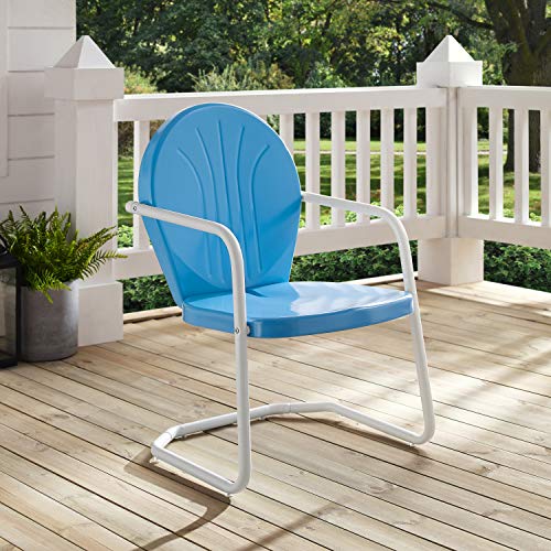 Crosley Furniture Griffith Metal Outdoor Chair - Sky Blue