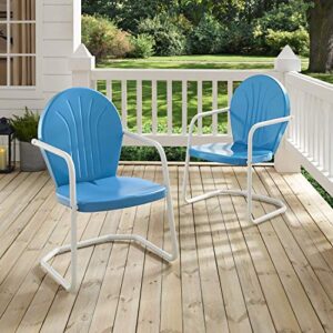 Crosley Furniture Griffith Metal Outdoor Chair - Sky Blue