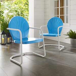 Crosley Furniture Griffith Metal Outdoor Chair - Sky Blue