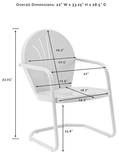 Crosley Furniture Griffith Metal Outdoor Chair - Sky Blue